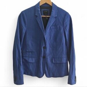 J.Crew Schoolboy Blazer Women’s 10 Blue Metallic Shimmer Tailored Jacket